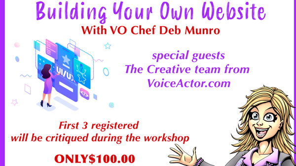 (POSTPONED) Building Your Own Website with VO Chef Deb Munro