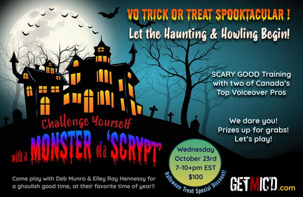 VO Spooktacular Audition Workshop for Halloween